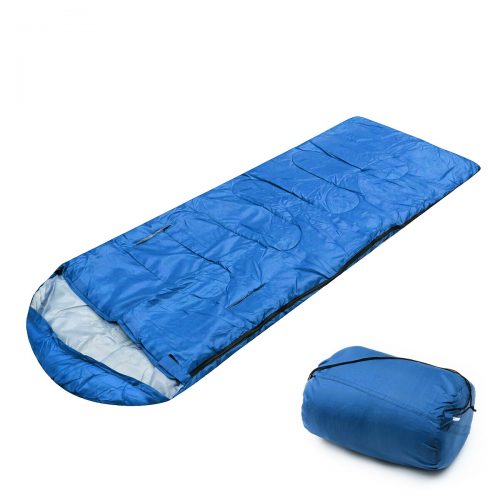 10x75CM Waterproof Camping Envelope Sleeping Bag Outdoor Hiking Backpacking Sleeping Bag with Compression Sack Case - Blue